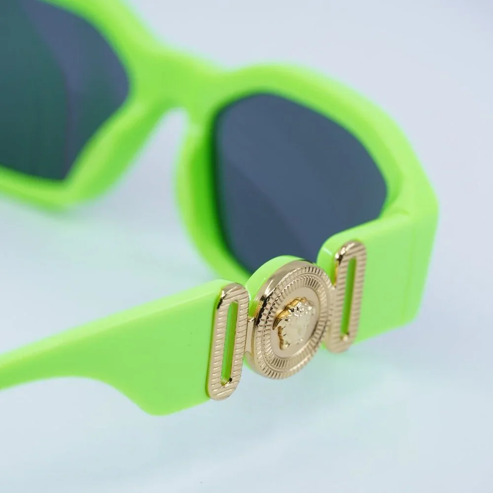 Versace Kids VK4429U 536987 Sunglasses Green Geometric Frame, Dark Grey Lenses